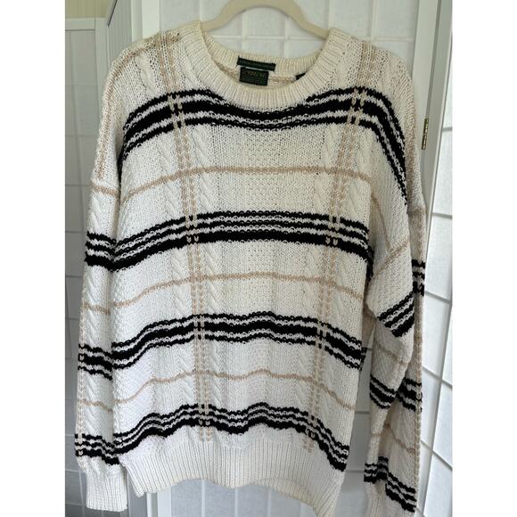 Women’s Unique Robinson Private Stock Cotton Hand Knit Pullover Sweater Size XL - Picture 1 of 7